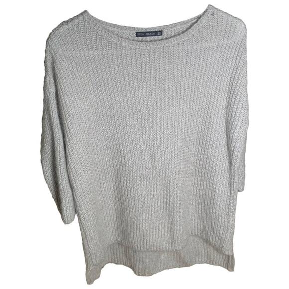 ZARA Knit Women's 3/4 Long Sleeve Round Neck Sweater Size S - Picture 1 of 10